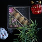 【京都和菓子】枡に入った節分和菓子「鬼ハ外 福ハます」京都老舗和菓子店　「仙太郎」【節分銘菓】
