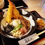 【京都ランチ】あぁムチムチ感よ！オールスター具沢山ぶっかけ手打ちうどん必食「福来たる」