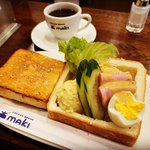 【京都モーニング】トースト耳まで美味しい名物朝食☆行列珈琲専門店「コーヒーハウスマキ」