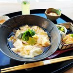 【京都ランチ】老舗『半兵衛麩』生麩＆湯葉丼の絶景ロケーションカフェ「ふふふあん」