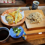 【京都蕎麦】北野天満宮スグの数寄屋造り手打ち！自家菜園『野菜天ざる』必食「すさかべ庵」