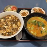 【京都ランチ】満腹すぎる町中華…1,180円で担々麺＋麻婆丼＋唐揚げ+珈琲！