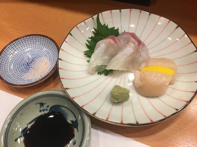 お造りに岩塩
