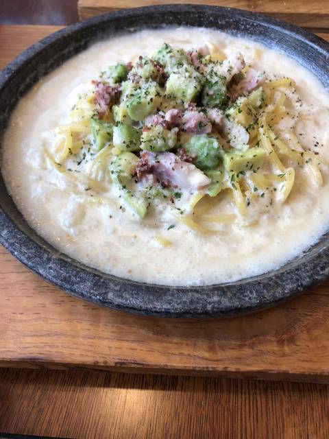 石焼生パスタ(クリームソース)