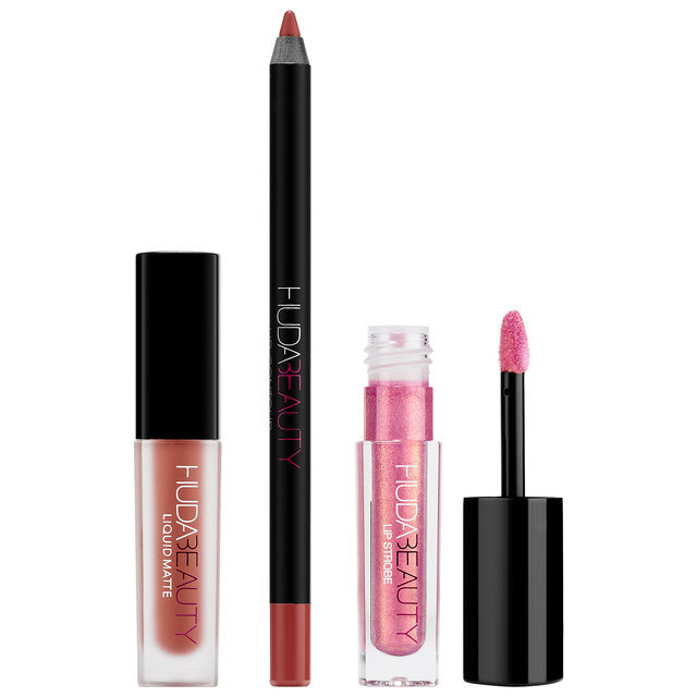 Huda Beauty リップグロスセット 唇型ケース入り 海外コスメ】HUDABEAUTY(フーダビューティー)の唇の形をした