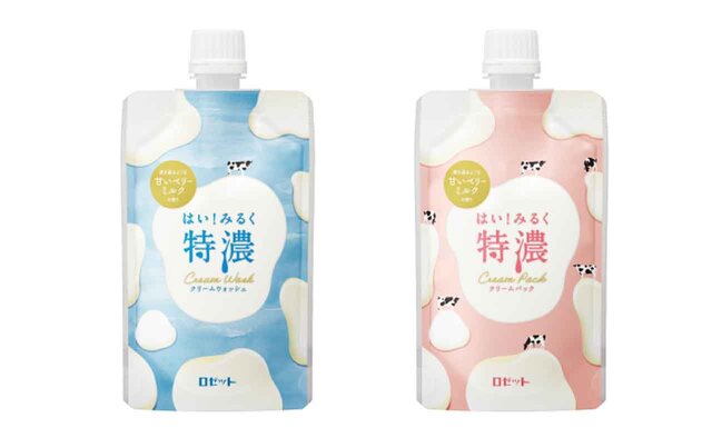 ロゼット新スキンケアブランド《はい!みるく特濃》♡ミルク由来成分たっぷり配合の「洗顔&パック」が発売