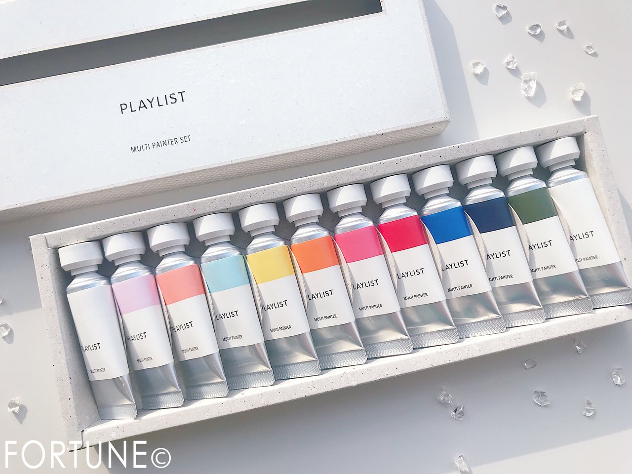 豪華イベントにご招待♡話題の絵の具コスメ、PLAYLISTのマルチ 超特価のお買い PLAYLIST マルチペインター セット メイク道具/化粧小物
