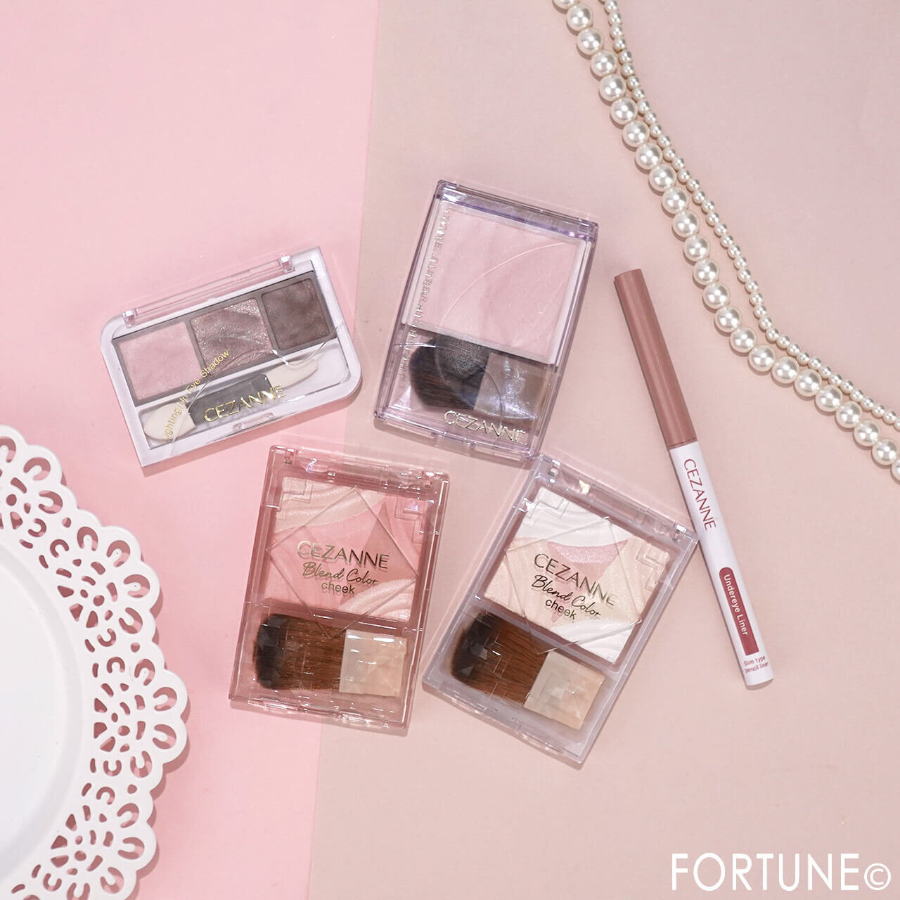 CEZANNE（セザンヌ）　2026年春新作コスメ　『セザンヌ　トーンフィルターハイライト』　『セザンヌ　ブレンドカラーチーク』　『セザンヌ　ライティングアップアイシャドウ』　『セザンヌ　アンダーアイライナー』