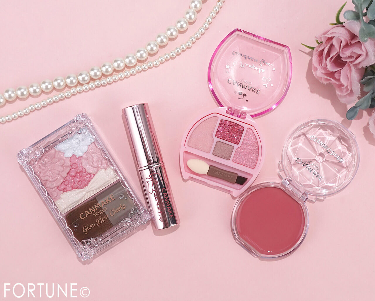 CANMAKE（キャンメイク）　2026年春新作コスメ　『クリームチーク』　『プランぷくコーデアイズ』　『ラスターヴェールルージュ』　『グロウフルールチークス』