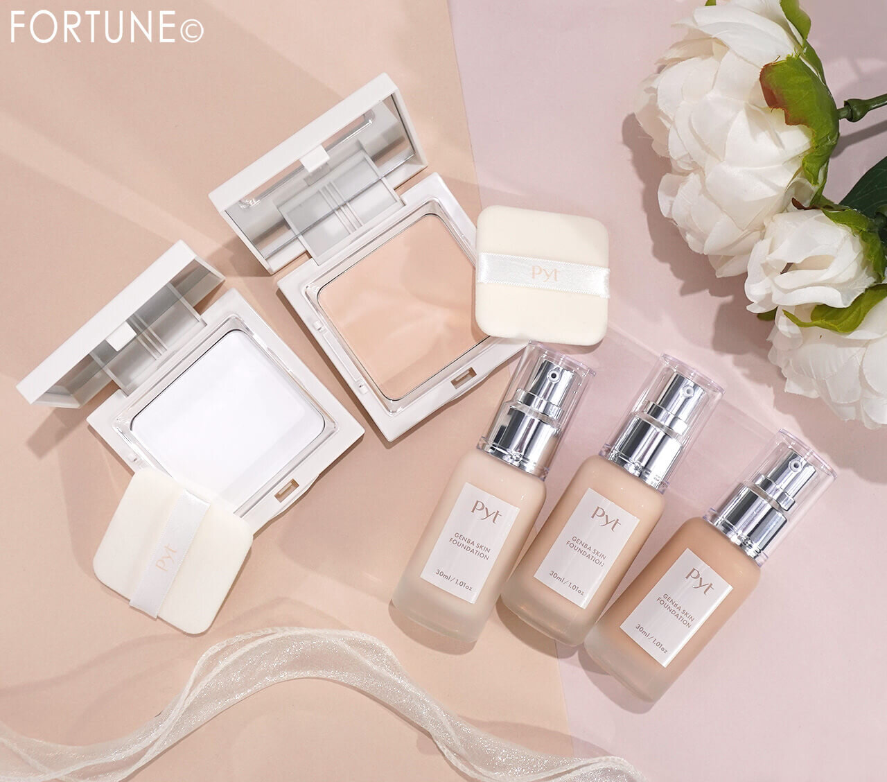 Pyt（ピュット）　2026年春新作コスメ　『GENBA SKIN FOUNDATION（ゲンバスキンファンデーション）』　『GENBA SKIN PRESSED POWDER（ゲンバスキンプレストパウダー）』