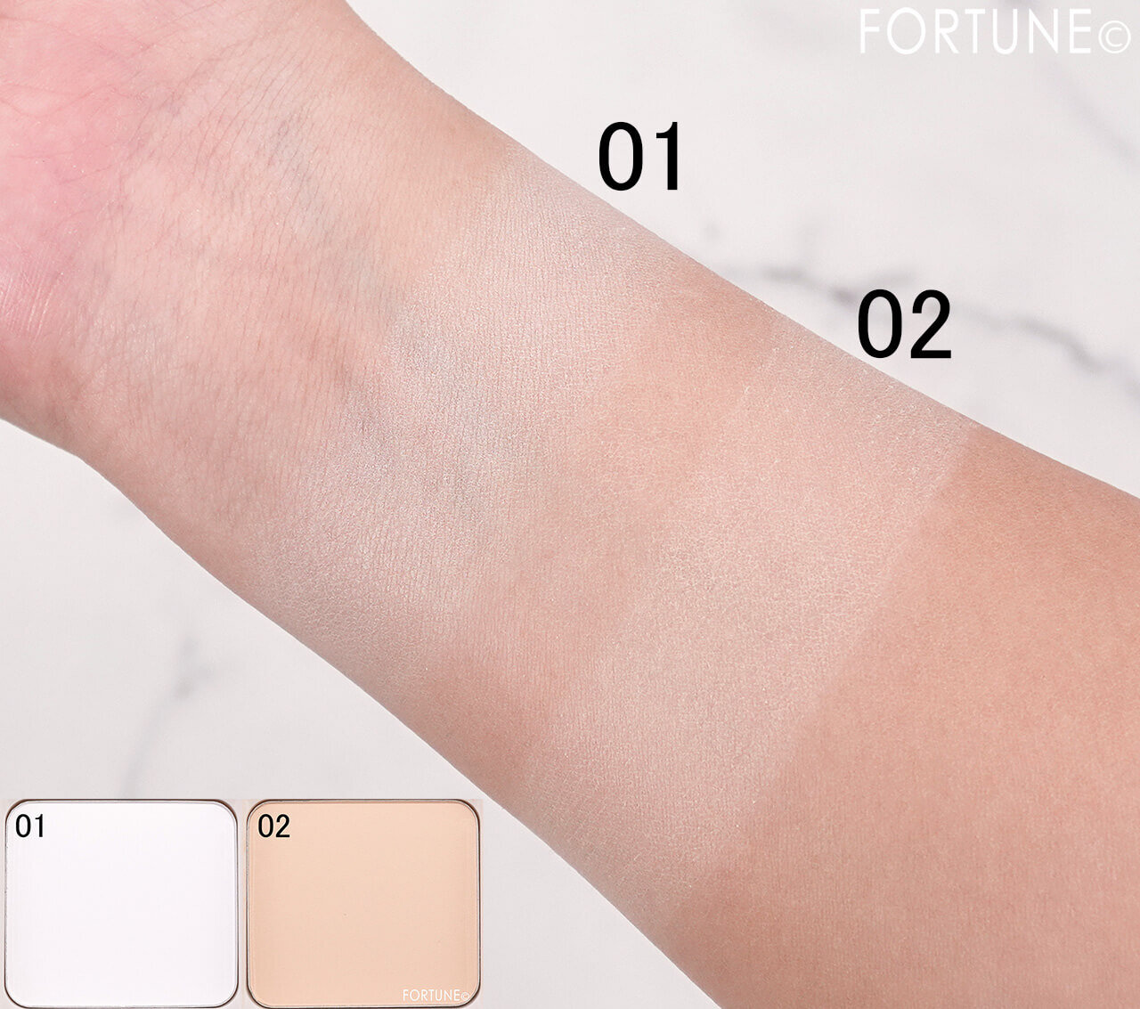 Pyt（ピュット）　『GENBA SKIN PRESSED POWDER（ゲンバスキンプレストパウダー）』　01　02