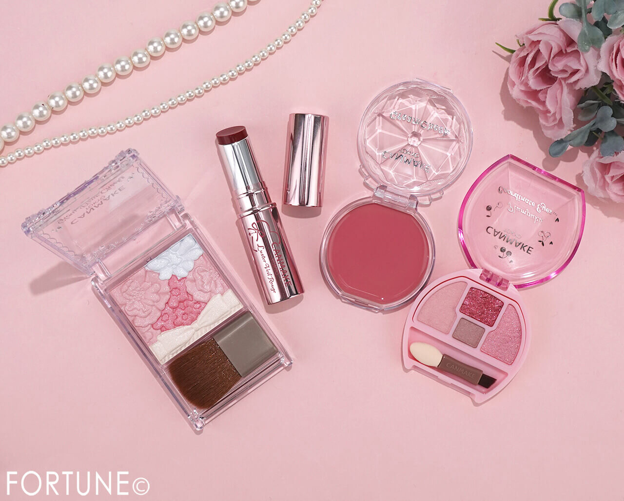 CANMAKE（キャンメイク）　2026年春新作コスメ　『クリームチーク』　『プランぷくコーデアイズ』　『ラスターヴェールルージュ』　『グロウフルールチークス』