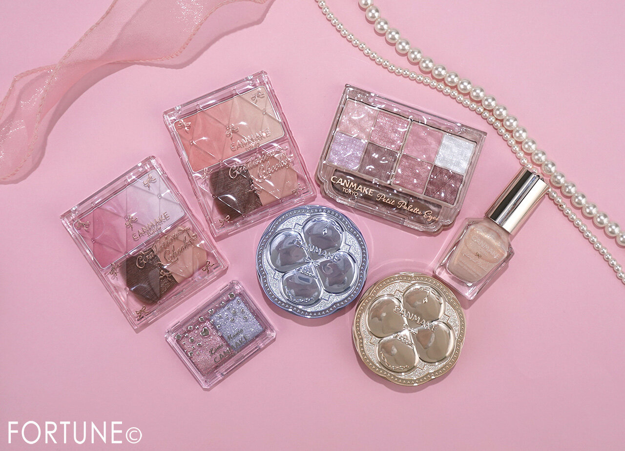 CANMAKE（キャンメイク）　2026年春夏新作コスメ　『カラフルネイルズ』　『イルミネイティングフィニッシュパウダー 〜Abloom〜 mini』　『マシュマロフィニッシュパウダー 〜Abloom〜 mini』　『プティパレットアイズ』　『ラメマニア』　『グラデーションチークス』