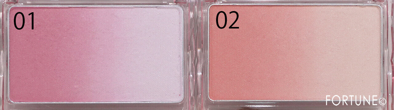 CANMAKE（キャンメイク）　『グラデーションチークス』　01　02