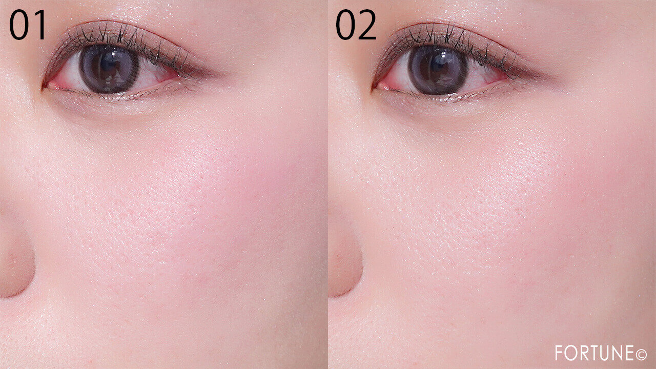 CANMAKE（キャンメイク）　『グラデーションチークス』　01　02