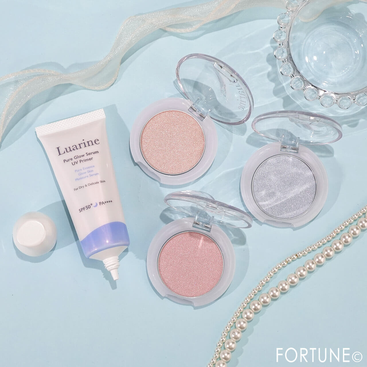 Luarine（ルアリン）　『ルアリン　ピュアグロウセラム　UV プライマー』　『ルアリン　シーヴェールハイライター』