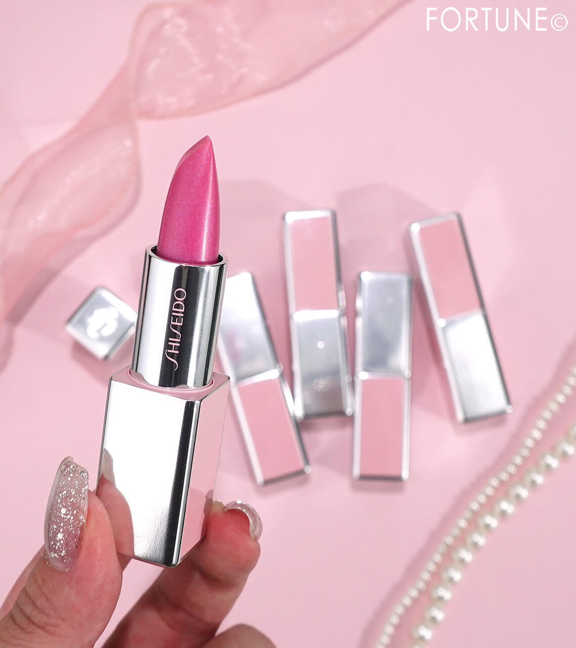 SHISEIDO（資生堂）　テクノサテン ジェル リップスティック　 限定ピンクコレクション