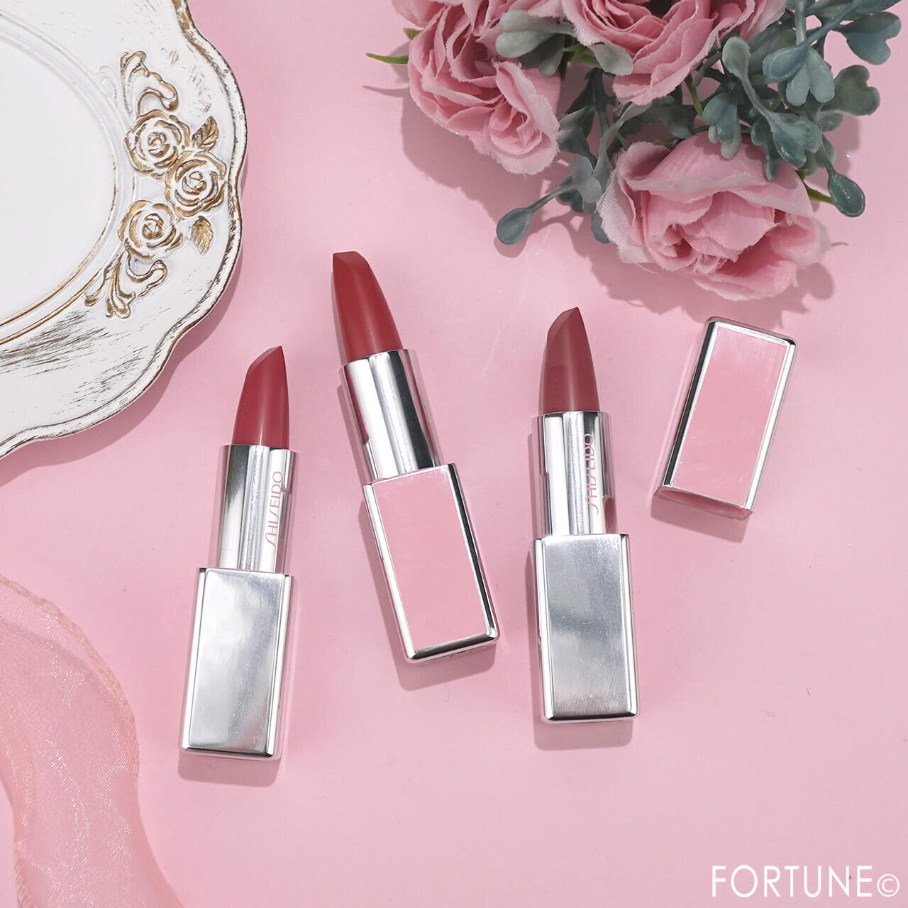 SHISEIDO（資生堂）　テクノサテン ジェル リップスティック　 限定ピンクコレクション