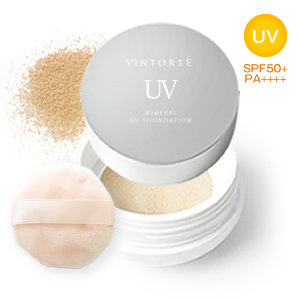 SPF50+PA++++ミネラルUVファンデーションデビューセット※パフ付|『VINTORTE(ヴァントルテ)』 (353768)