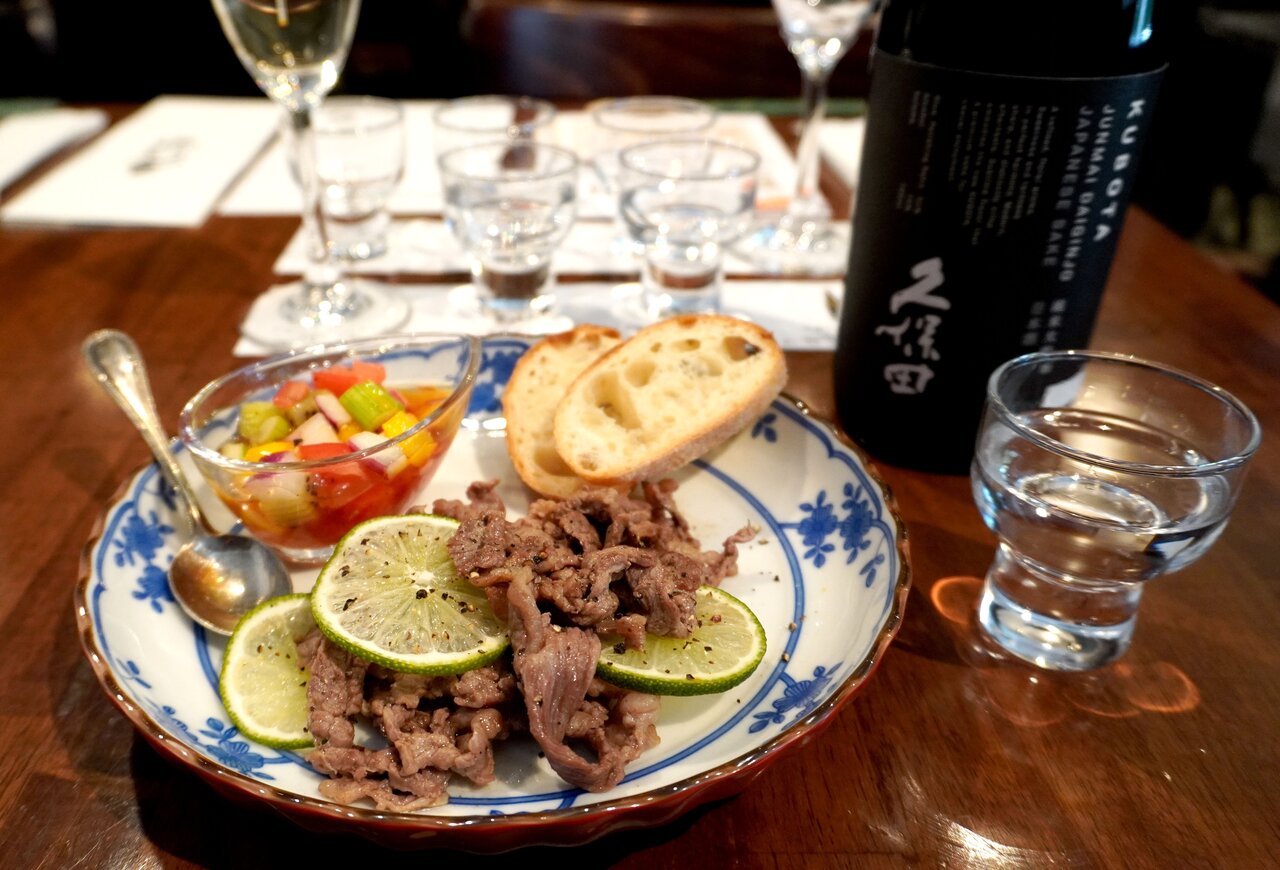 グリルビーフとスパイシーサルサ