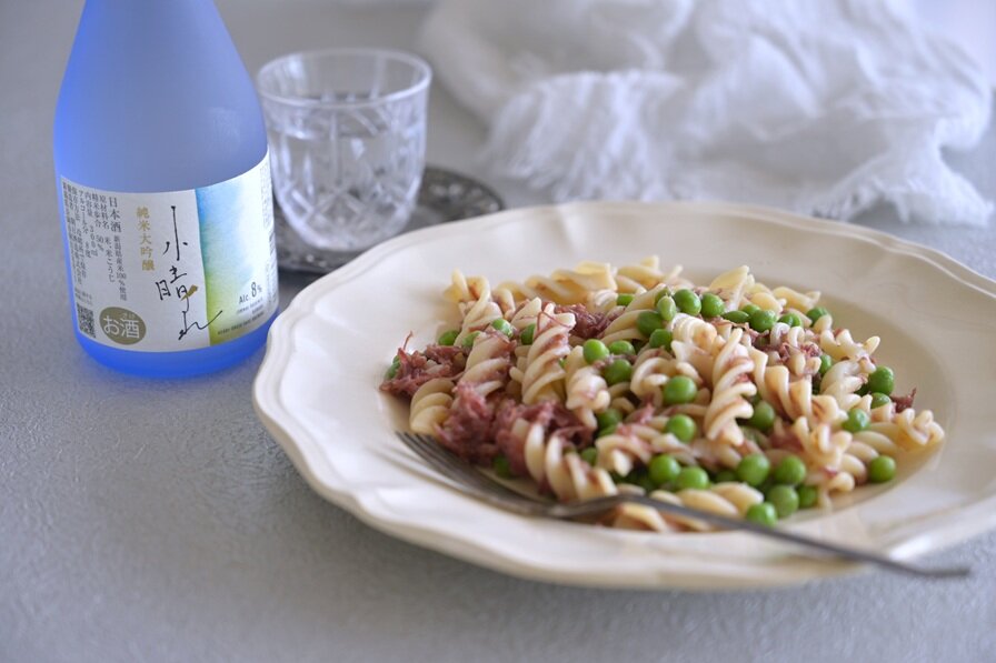 グリンピースとコンビーフのマカロニサラダ