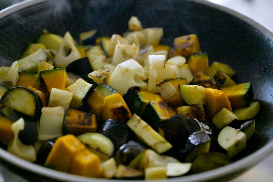 野菜を別で炒める