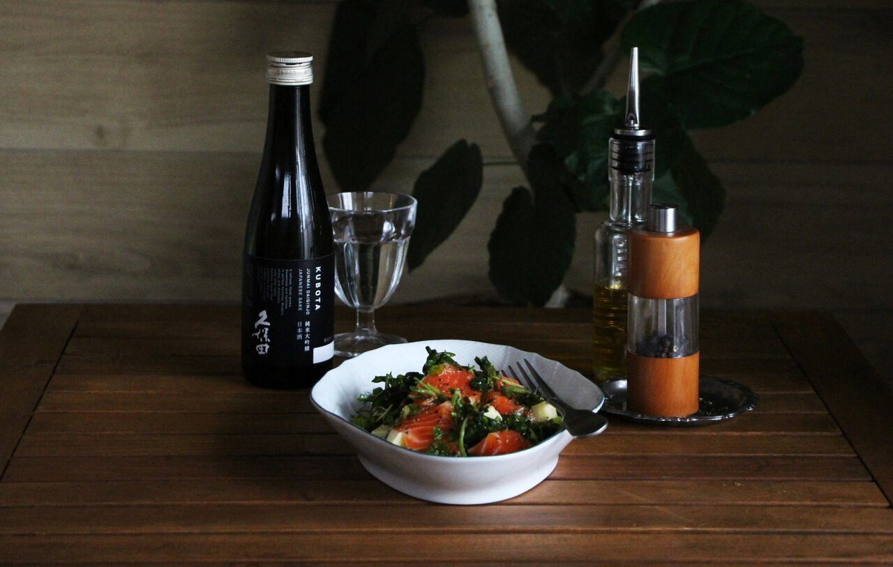 日本酒をもっと楽しむおつまみレシピ｜サーモンとクレソンのマリネ - KUBOTAYA