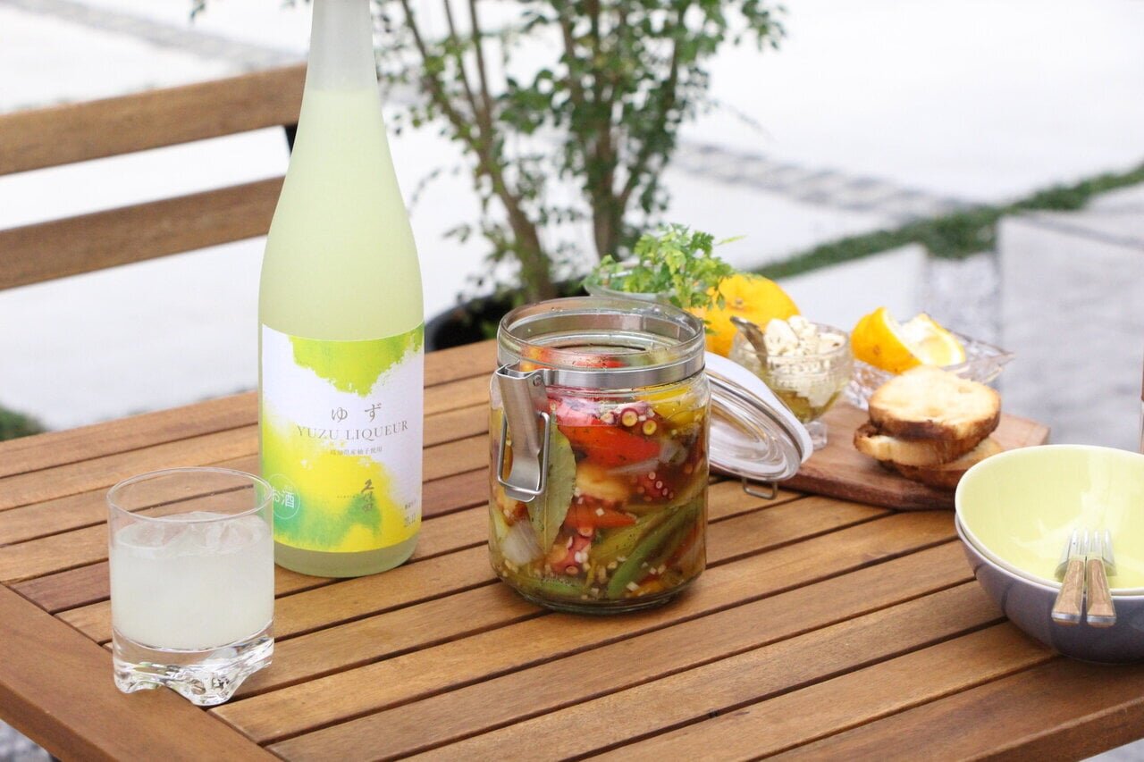 日本酒をもっと楽しむおつまみレシピ｜タコと春野菜の瓶詰めマリネ - KUBOTAYA