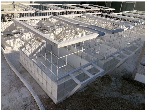 図3 石灰乳を塗布したカーフハッチ