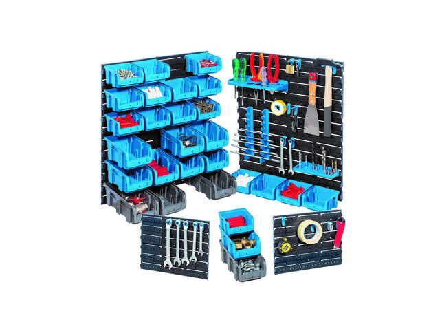 洗車 パネル PROセット ウォールパネル 収納フック 32点セット 工具・部品をスッキリ収納！メイド・イン・ドイツのパネルラックセット