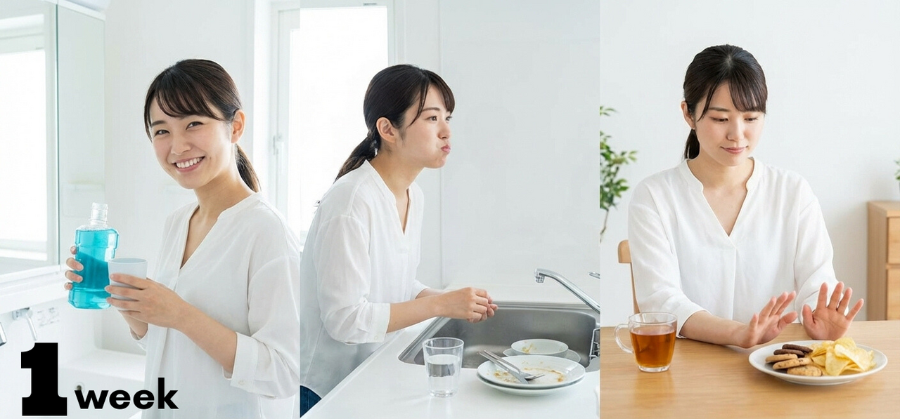 一週間で口内環境は改善できる？　３つの取り組みの効果を比較